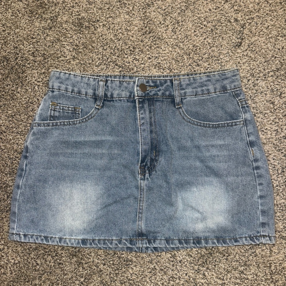 Classic Blue Denim Skirt